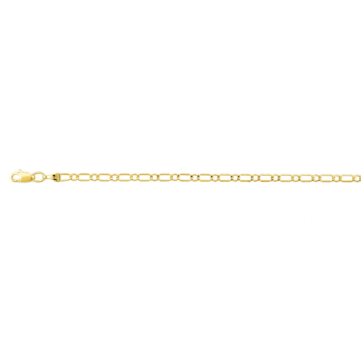 JCK Vegas Mega Find - 9K Yellow Gold Figaro Necklace (Size - 20) 7926465 1