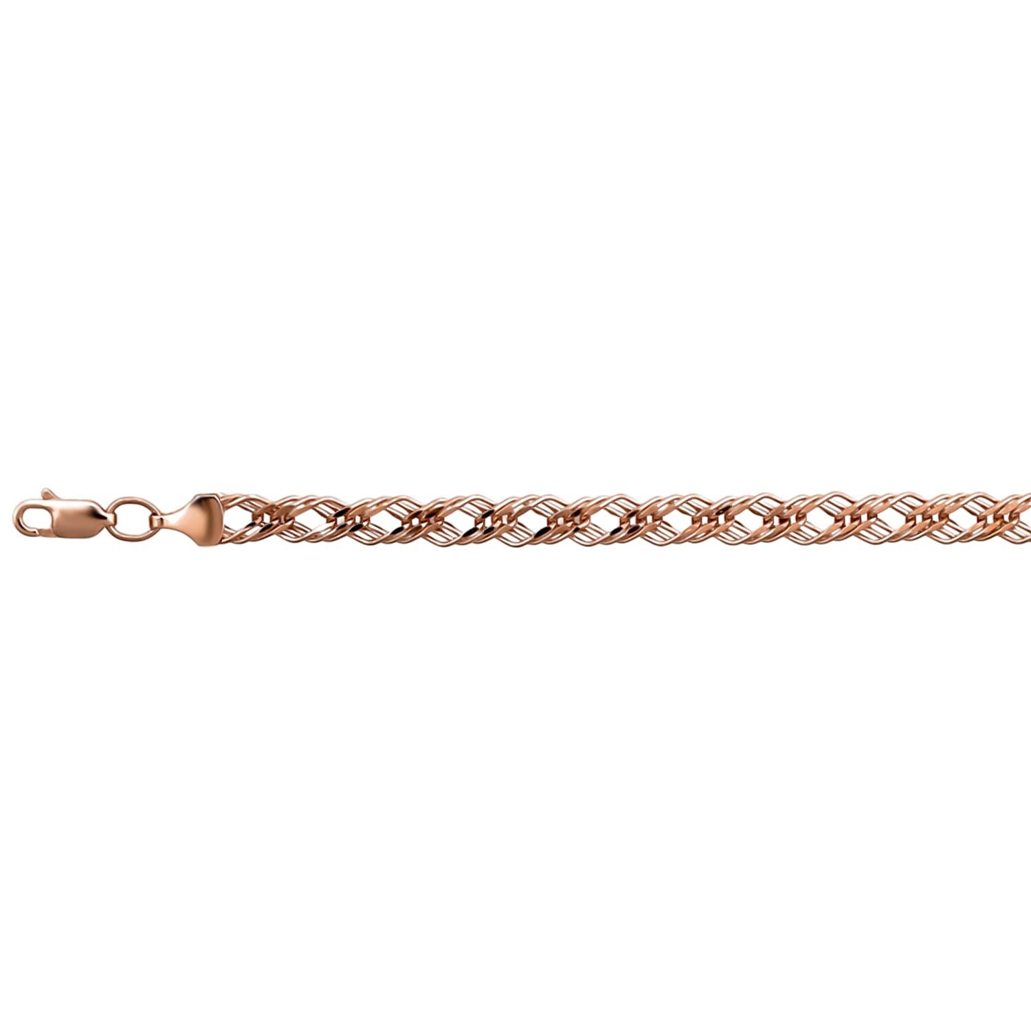 JCK Vegas Megafind - 9K Yellow Gold Designer Inspired Triple Curb Bracelet (Size - 7.5) 7939452 1