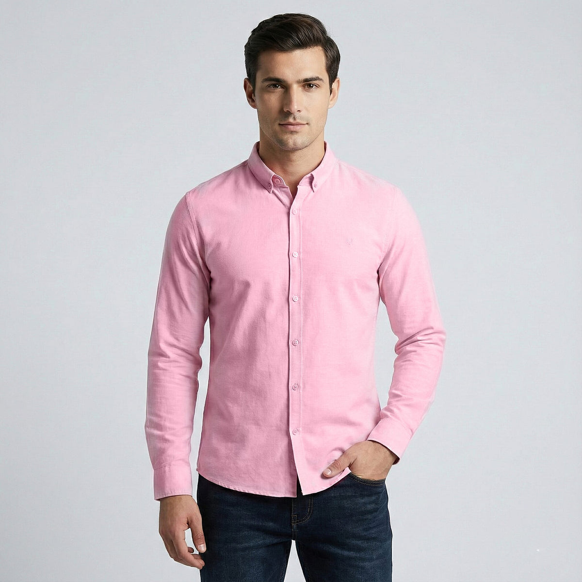 JJ Willis Mens Long Sleeve Shirt (To Fit Size 38 - 40) - Pink V32527613 0