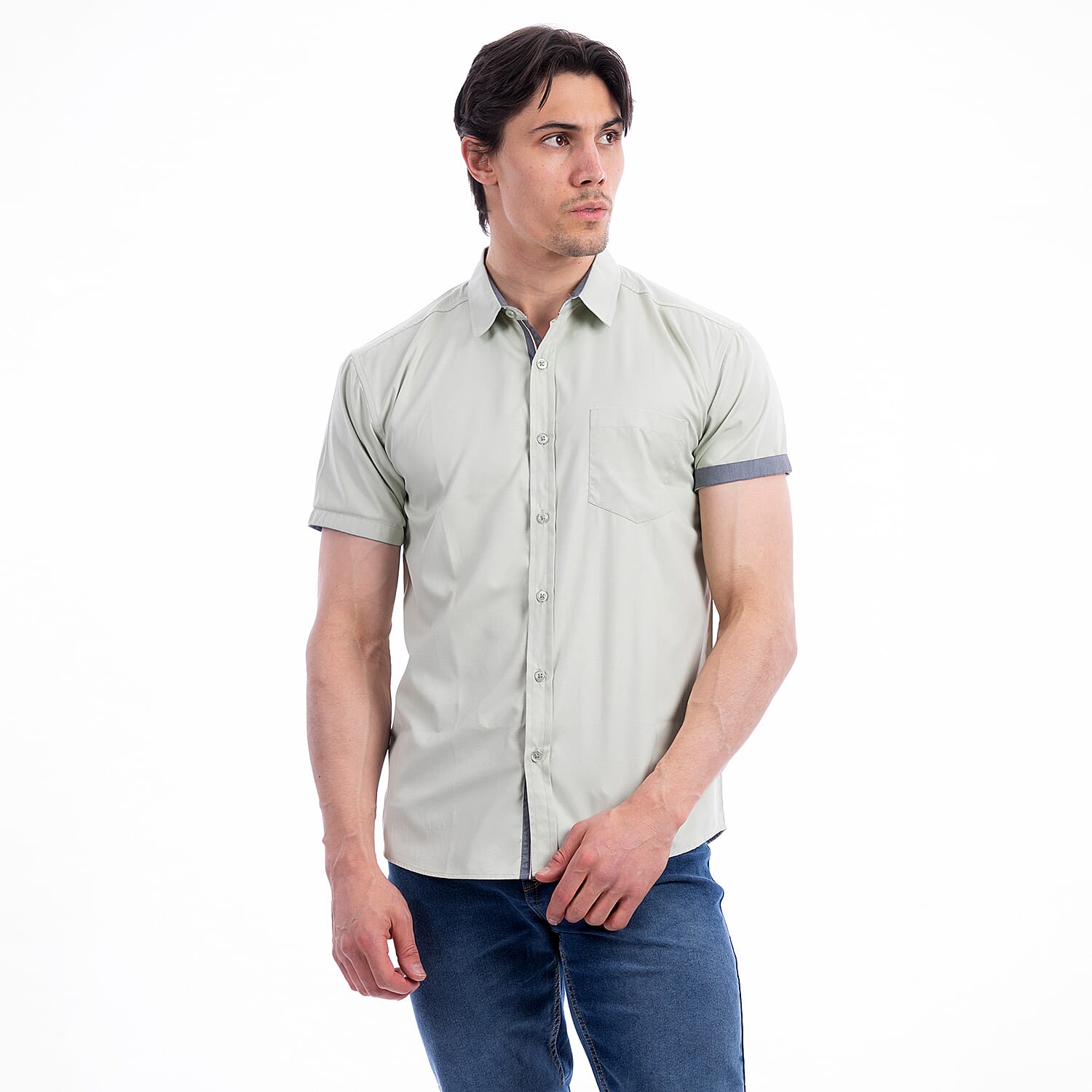 JJ Willis Short Sleeve Shirt (Size - L) - Sage V32519711 0