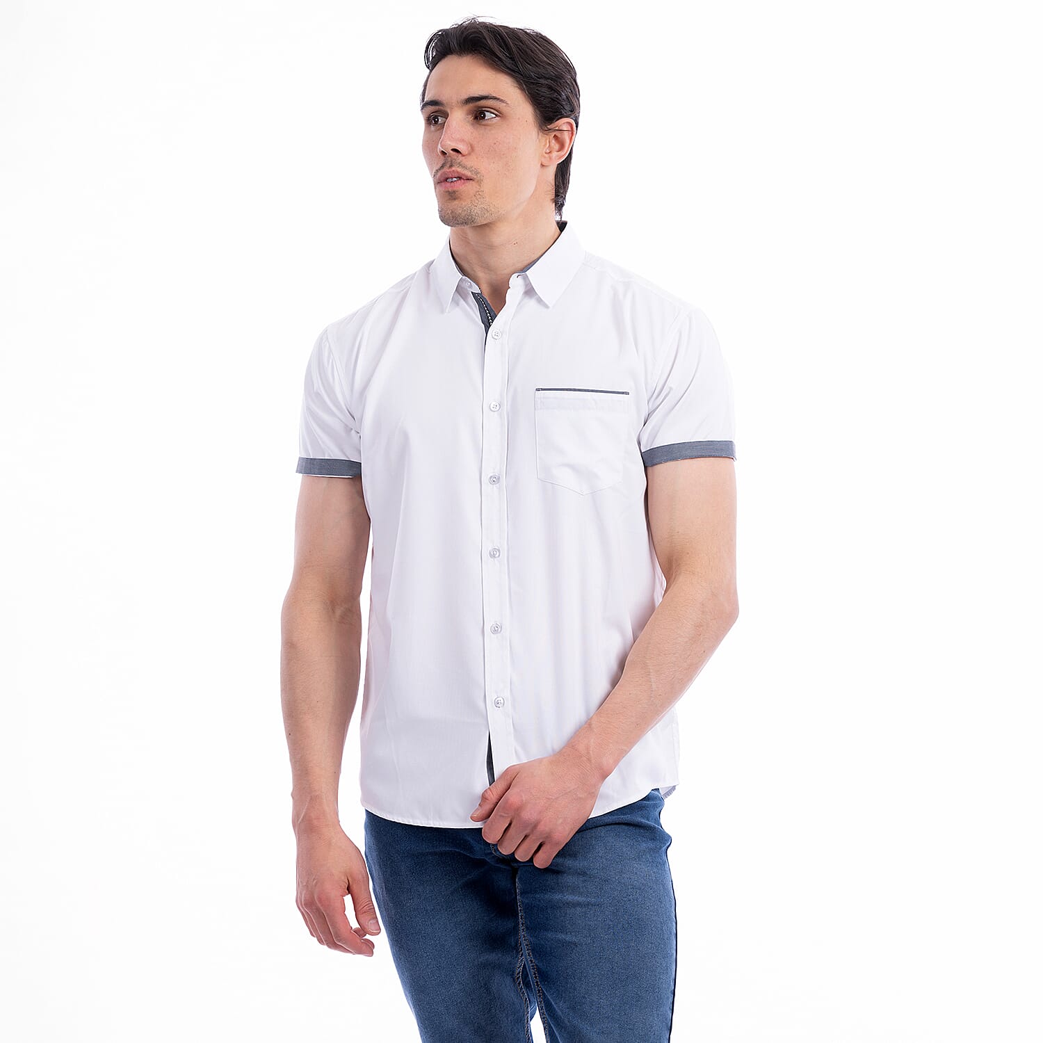 JJ Willis Short Sleeve Shirt (Size - L) - White 8520772 0