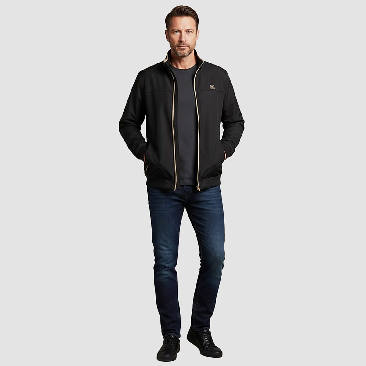 JJ Wills Full Zip Fleece Jacket With Contrast Tipping (Size M) - Black V32520004 1