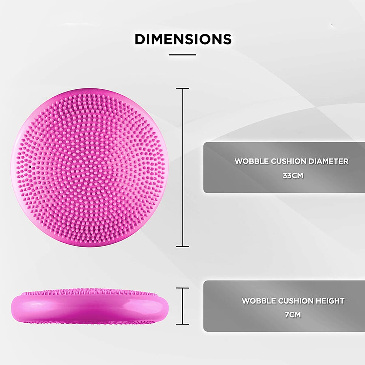 JLL Inflatable Balance Cushion for Fitness Core Training Agility Gym Workouts Yoga - Pink 7797476 6