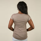 JOVIE Low Sleeve Blouse (Size M-L - 10-12) - Mocha & Multi
