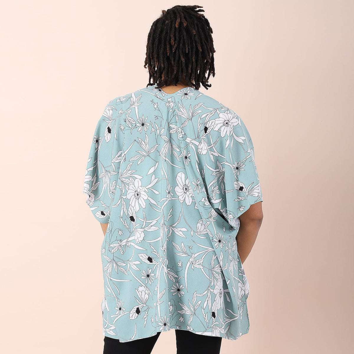 JOVIE Floral Pattern Kimono in Light Green 6243940 1