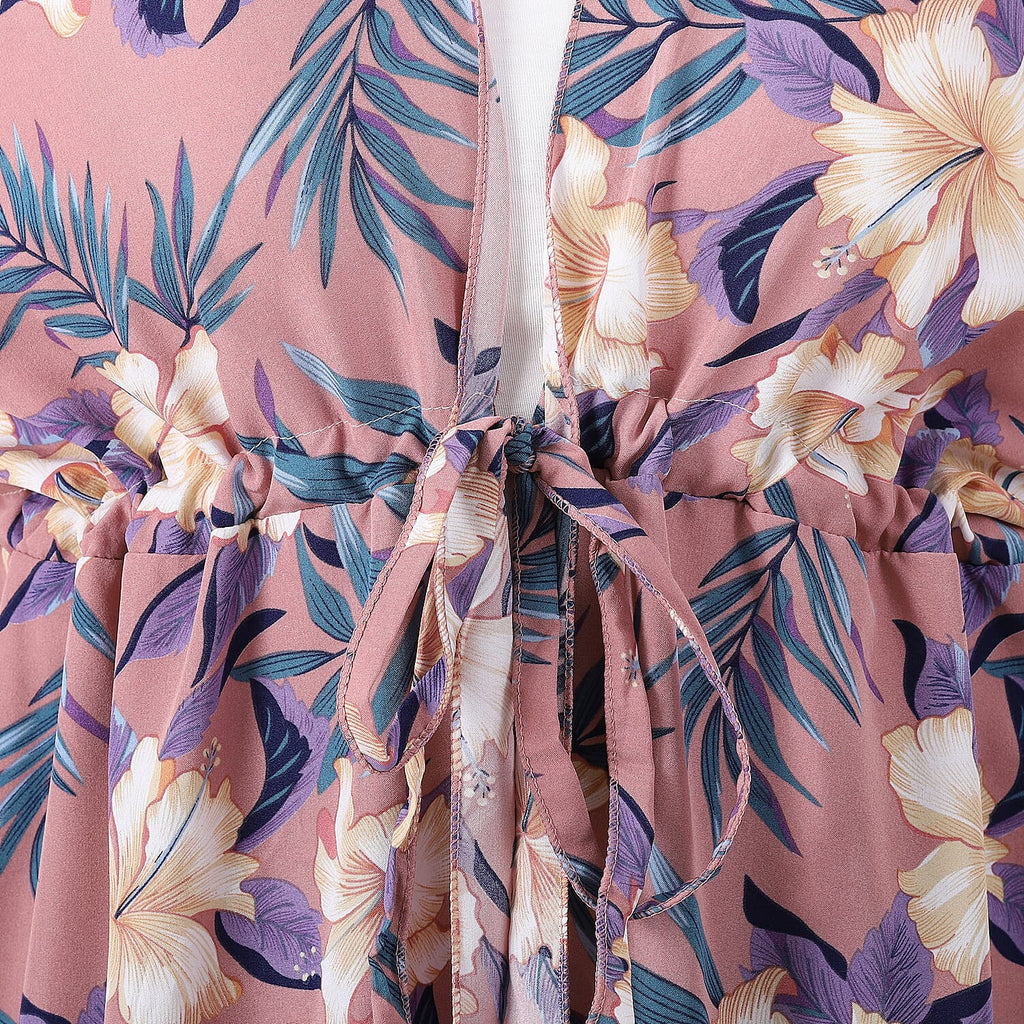 JOVIE Printed Dress (Size up to 20 ) - Peach