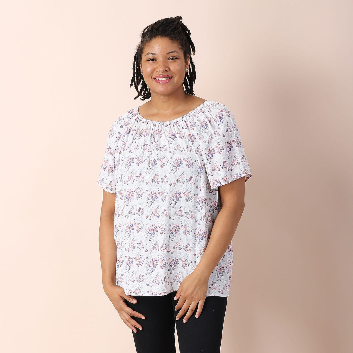 JOVIE Relaxed-fit Floral Pattern Women's Blouse 3841931 0