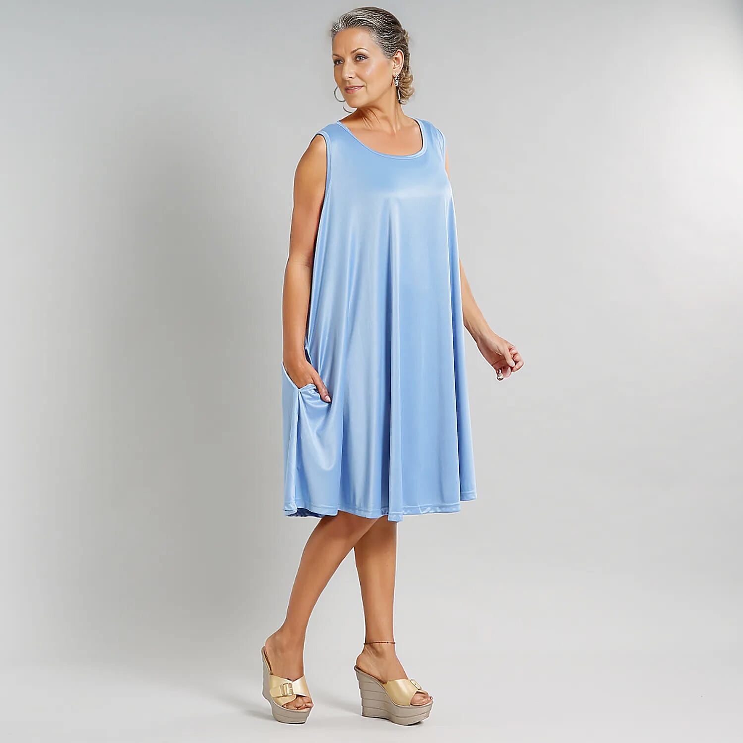 JOVIE Sleeveless Umbrella Dress with Pocket (One Size) 6288309 3