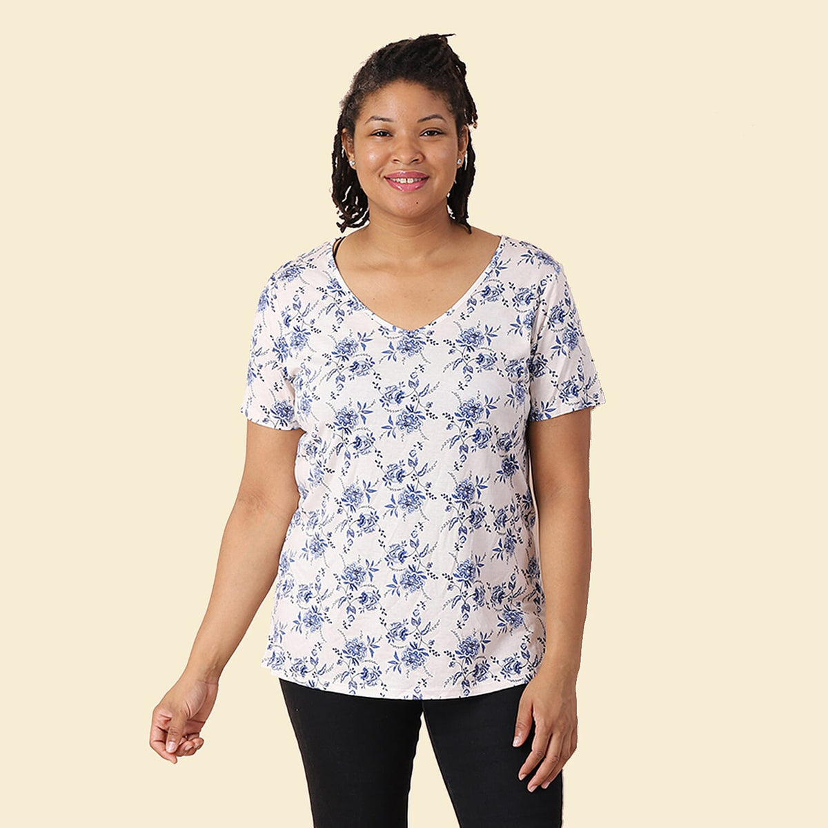 JOVIE Pure Cotton Printed Women's Top 3841976 0