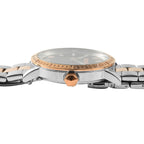 JUST CAVALLI Water Resistant Black Dial Two Tone Watch with Stainless Steel Chain Strap