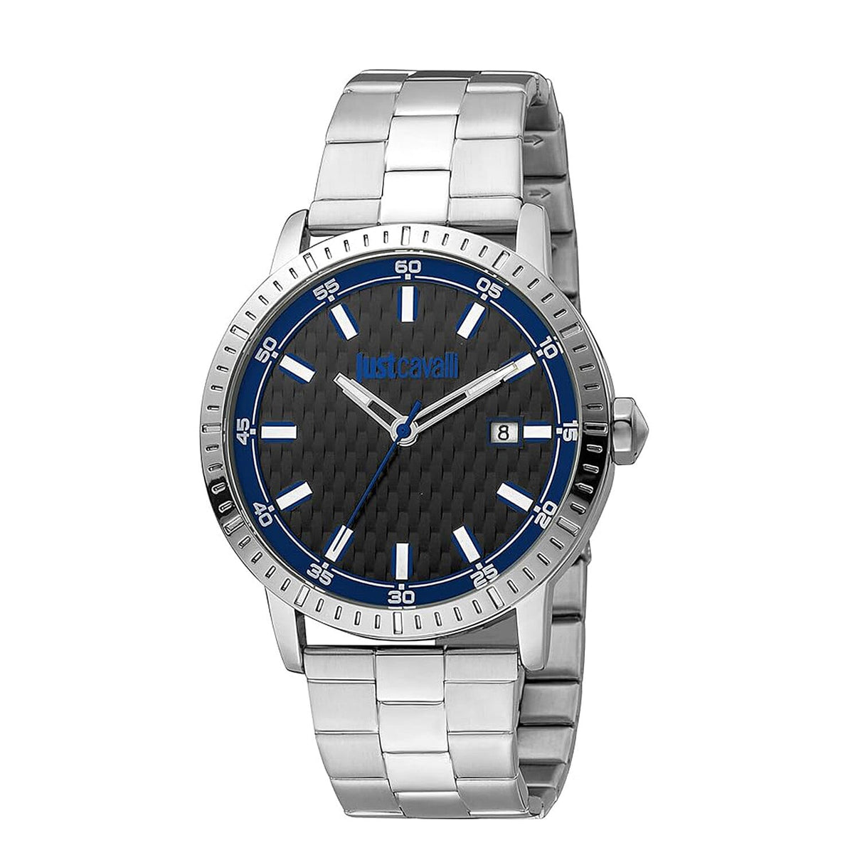 JUST CAVALLI Water Resistant Black Dial  Watch with Stainless Steel Chain Strap 7735536 0