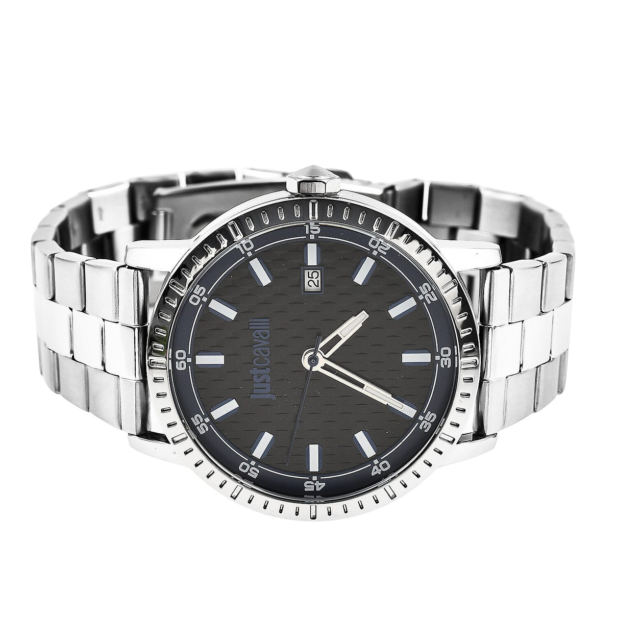 JUST CAVALLI Water Resistant Black Dial  Watch with Stainless Steel Chain Strap 7735536 3