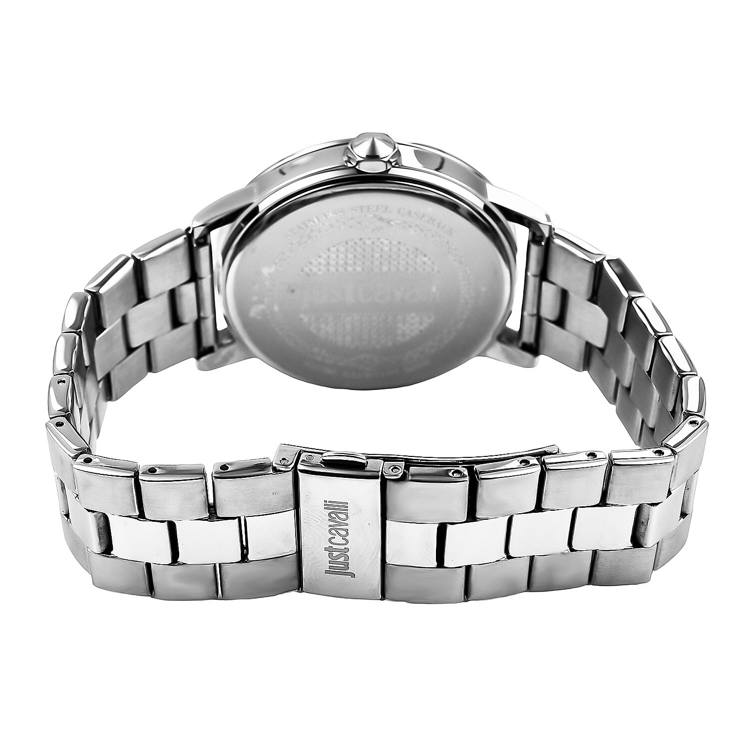 JUST CAVALLI Water Resistant Black Dial  Watch with Stainless Steel Chain Strap 7735536 5