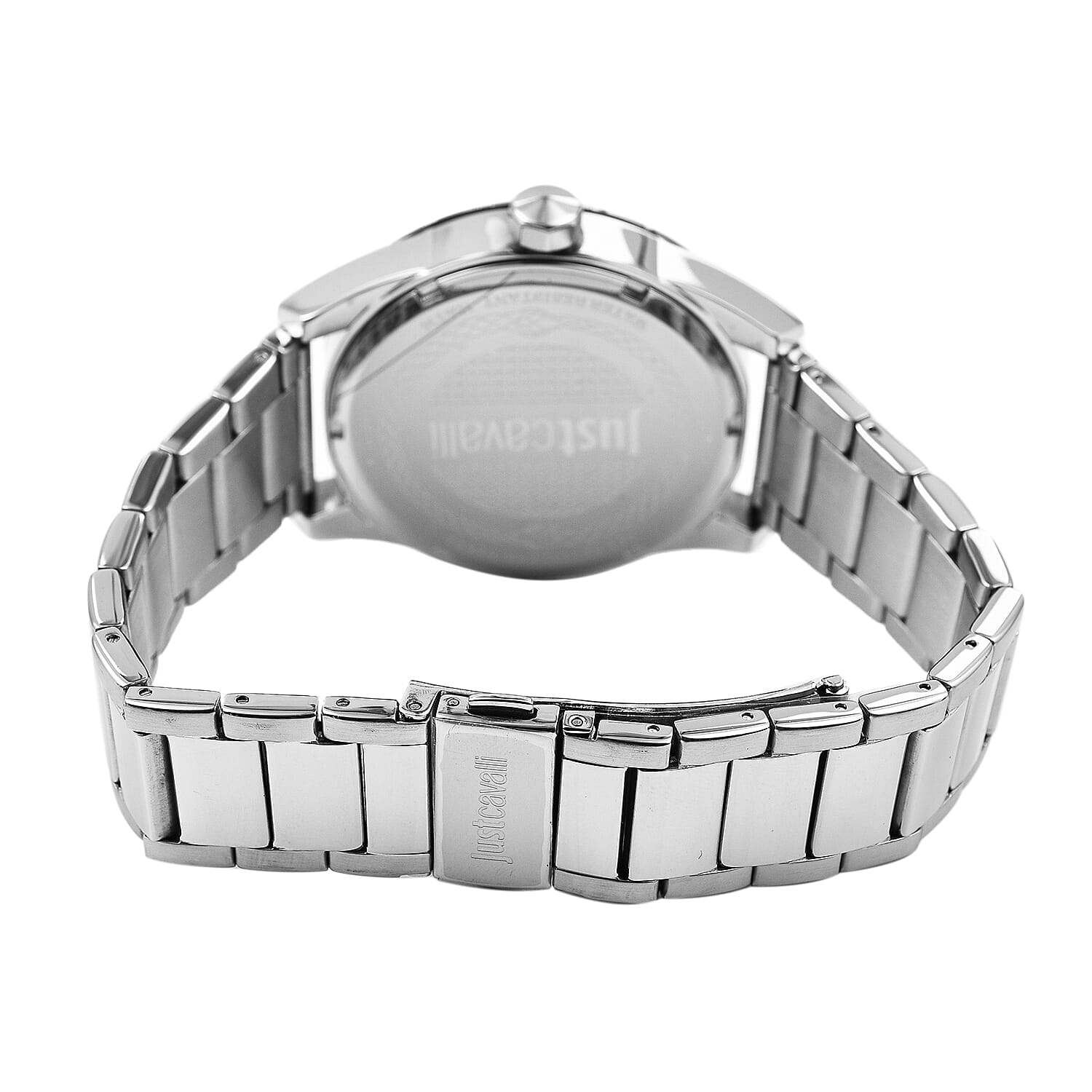 JUST CAVALLI Water Resistant White Dial Watch with Stainless Steel Chain Strap 7735533 6
