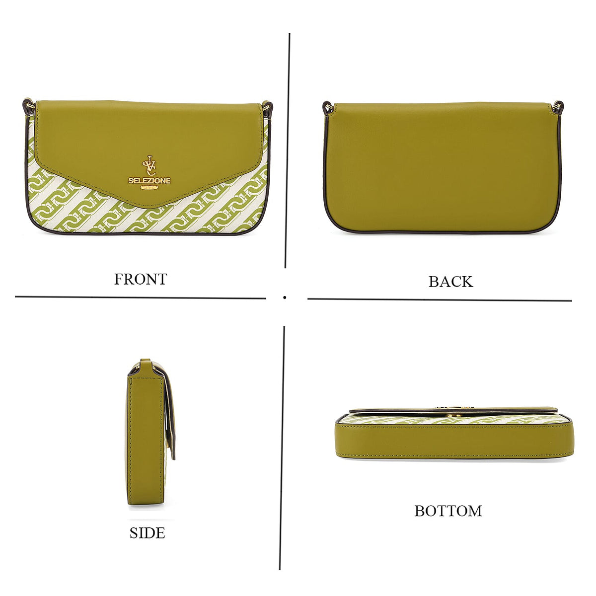 JVC- Milano Style Clutch with Shoulder Chain Strap (114 cm) - Green V32525597 5
