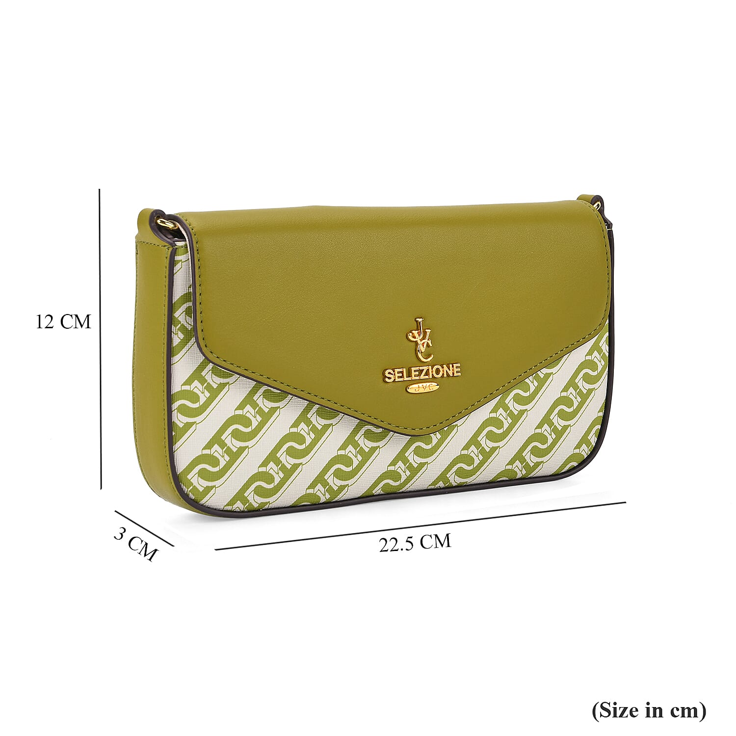 JVC- Milano Style Clutch with Shoulder Chain Strap (114 cm) - Green V32525597 7