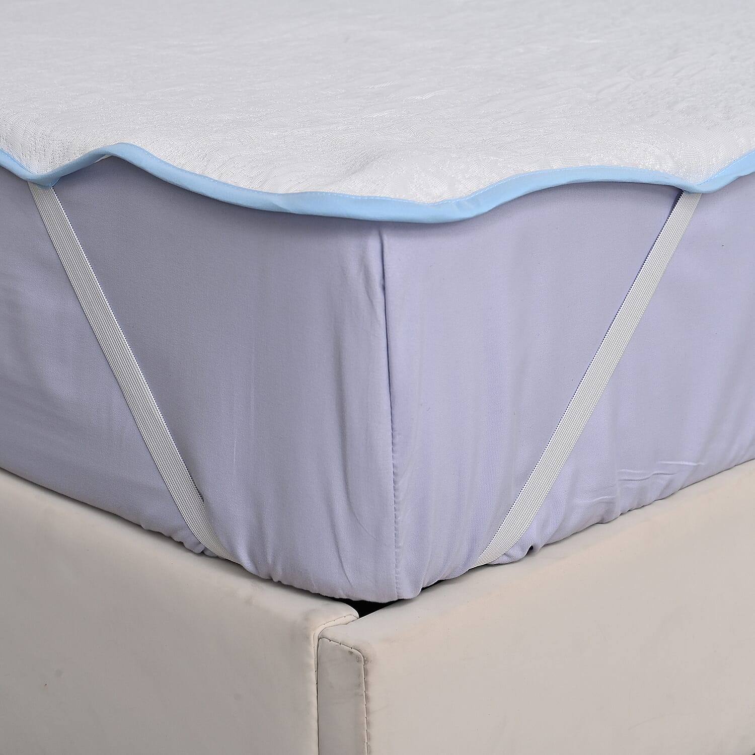 Homesmart Cooling Jacquard Waterproof Mattress Protector with Anchor Band Fit (135x190cm) - White 8047191 3