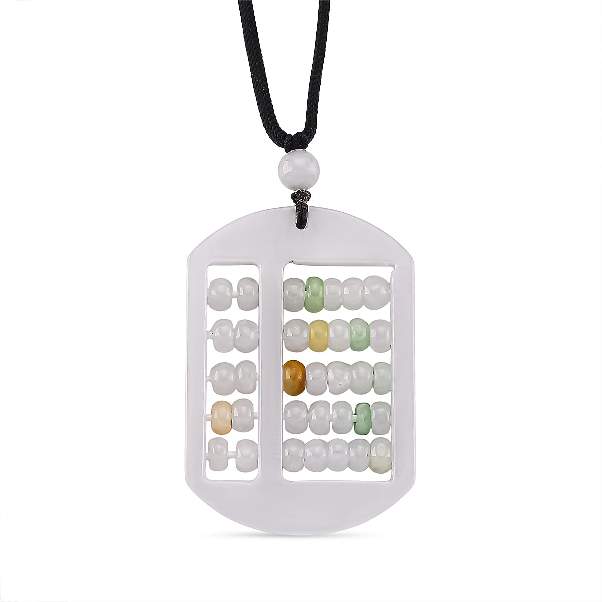 Jade Stone Abacus Necklace (Size 28 Adjustable) with Adjustable Thread 120.00 Ct. 8181429 0