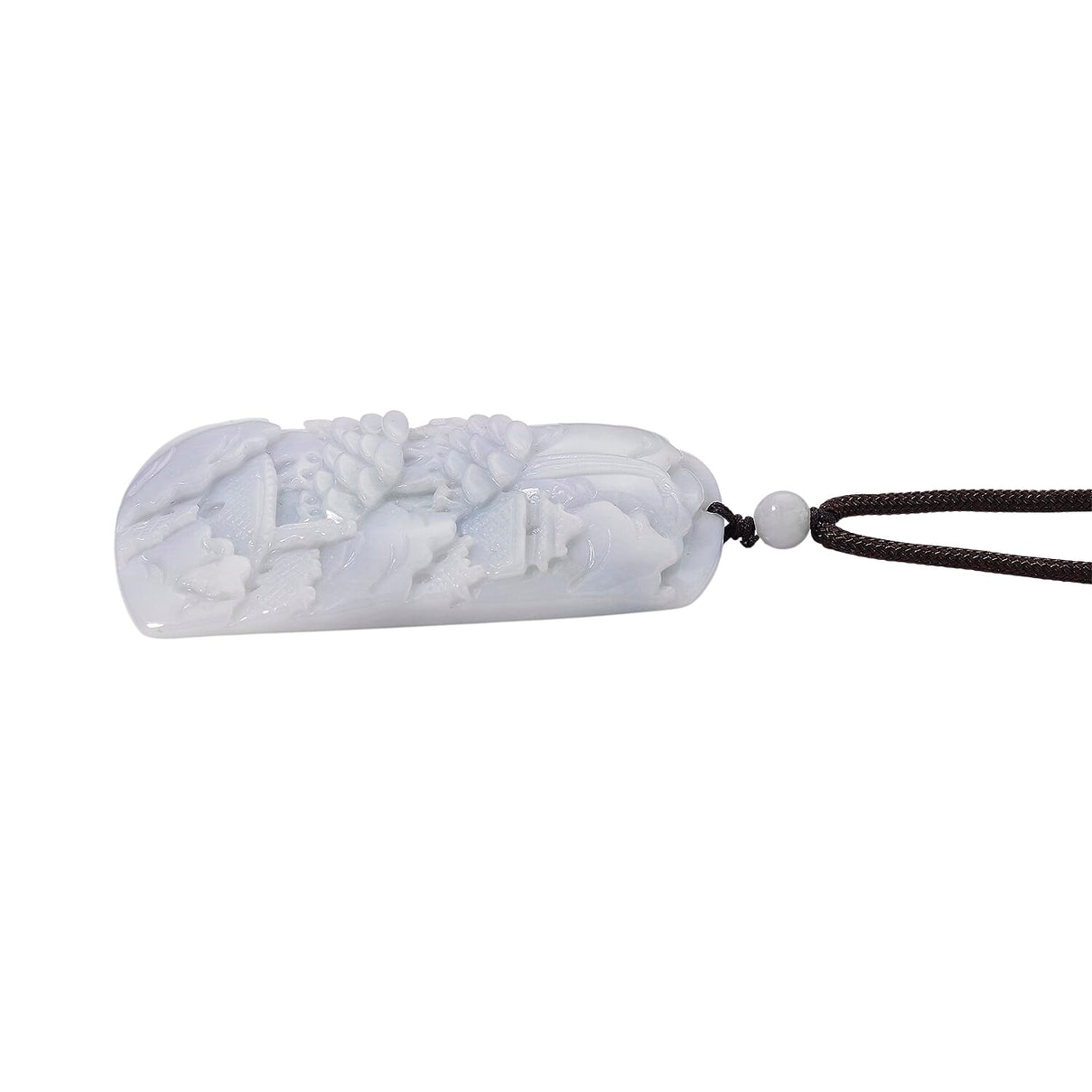 Carved Jade Stone Necklace (Size - 28) with Adjustable Thread 190.00 Ct. 8181413 3