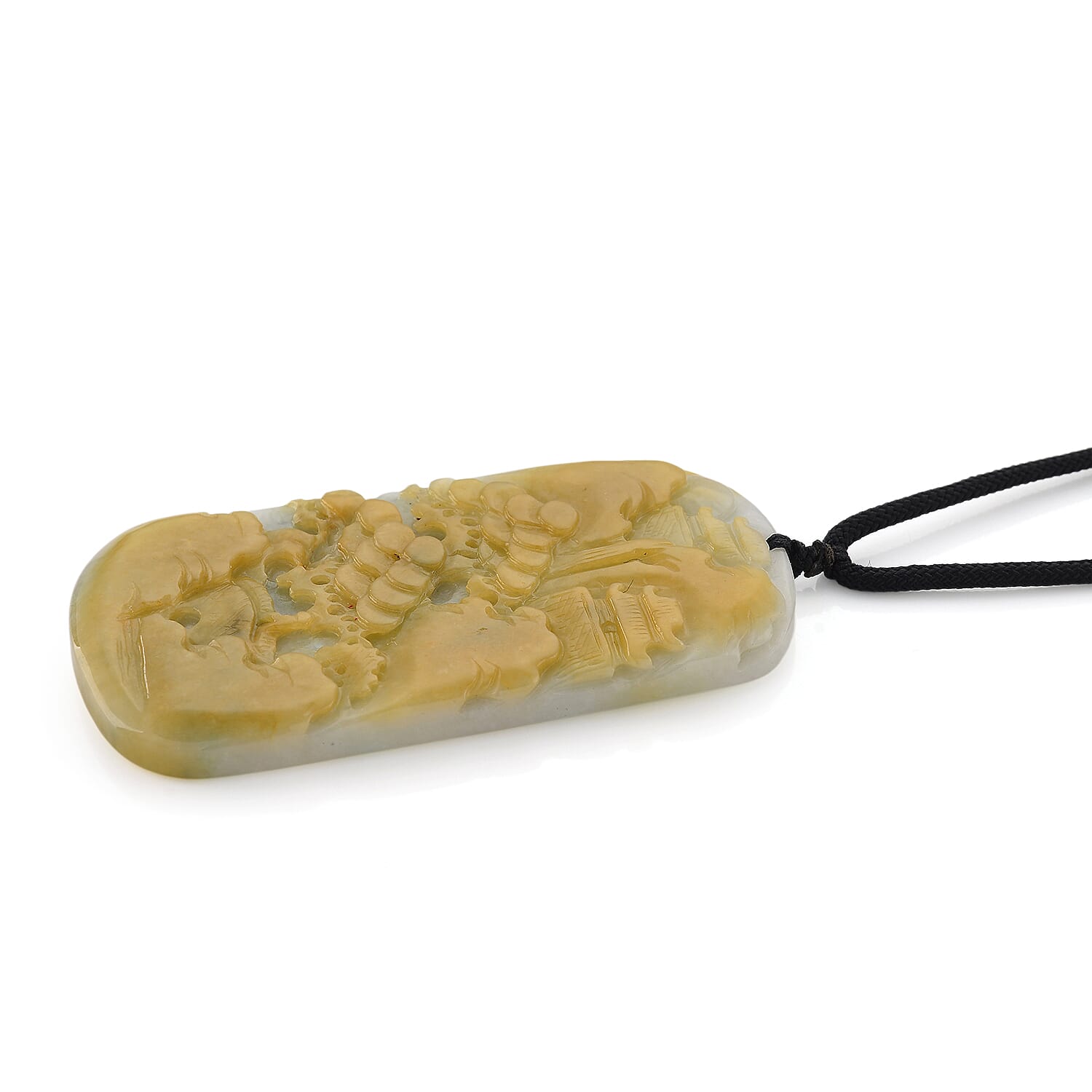 Type A Natural Bi Colour Honey Jade Necklace with Cotton Thread (Size 30 Adjustable) 8242388 2