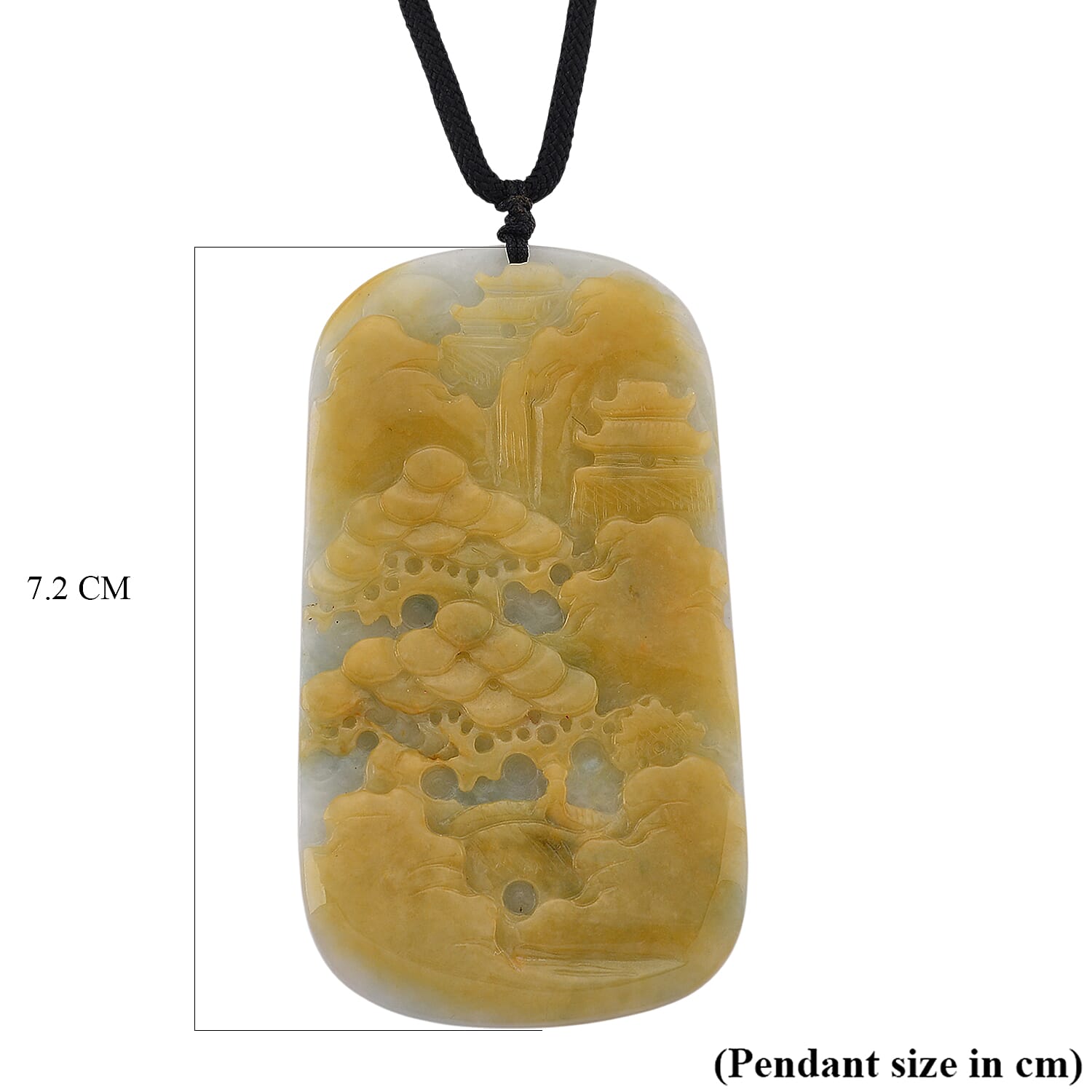 Type A Natural Bi Colour Honey Jade Necklace with Cotton Thread (Size 30 Adjustable) 8242388 5