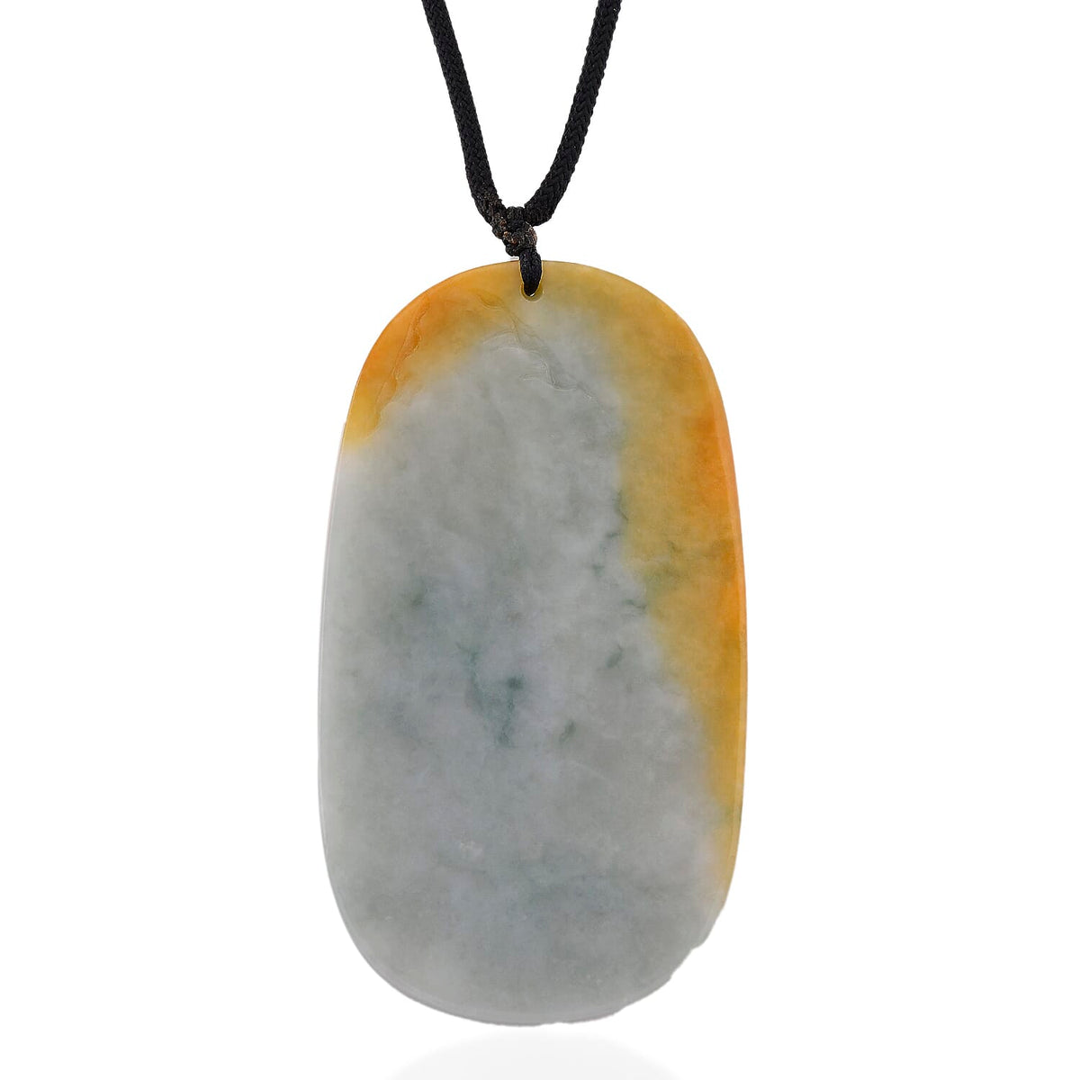 Type A Natural Bi Colour Honey Jade Hand Carved Necklace with Cotton Thread (Size 30 Adjustable) 330.00 Ct. 8242404 3