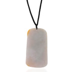 Type A Natural Bi Colour Honey Jade Hand Carved Necklace with Cotton Thread (Size 30 Adjustable) 515.00 Ct.
