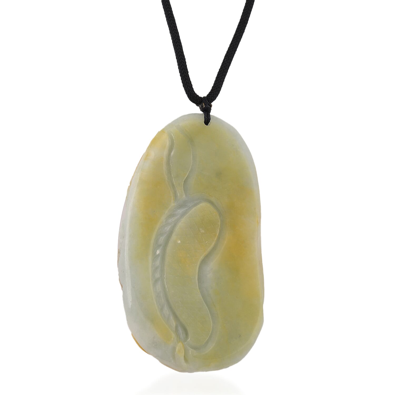 Type A Natural Bi Colour Honey Jade Dragon  Necklace with Cotton Thread (Size 30 Adjustable) 585.00 Ct. 8242378 3