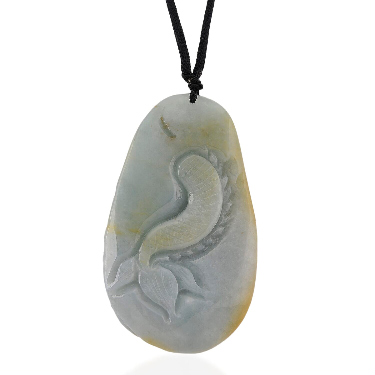 Type A Natural Bi Colour Honey Jade Dragon  Necklace with Cotton Thread (Size 32 Adjustable) 595.000  Ct. 8242374 3