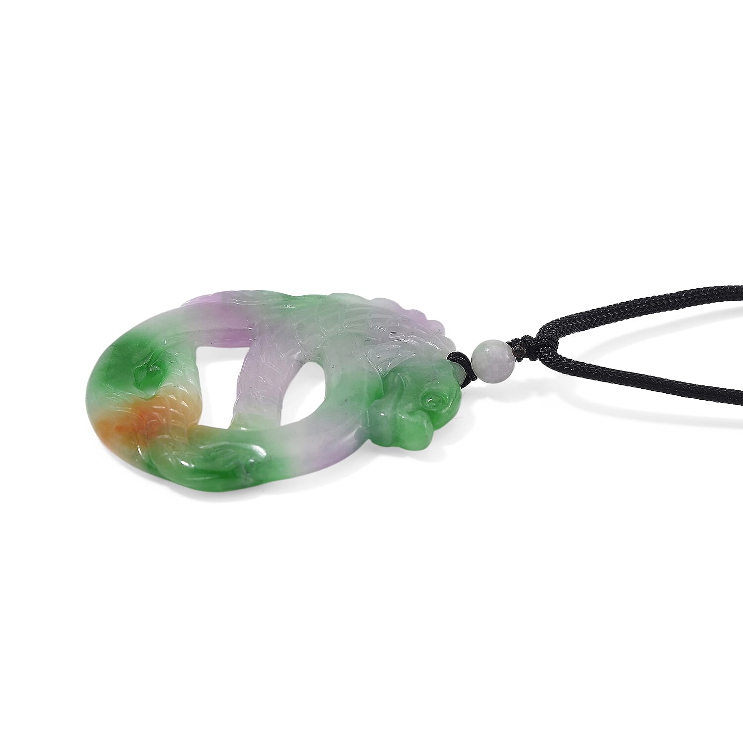 Enhanced Multi-Colour Dragon Jade Adjustable Dragon Necklace (Size 28) 100.00 Ct. 8156001 3