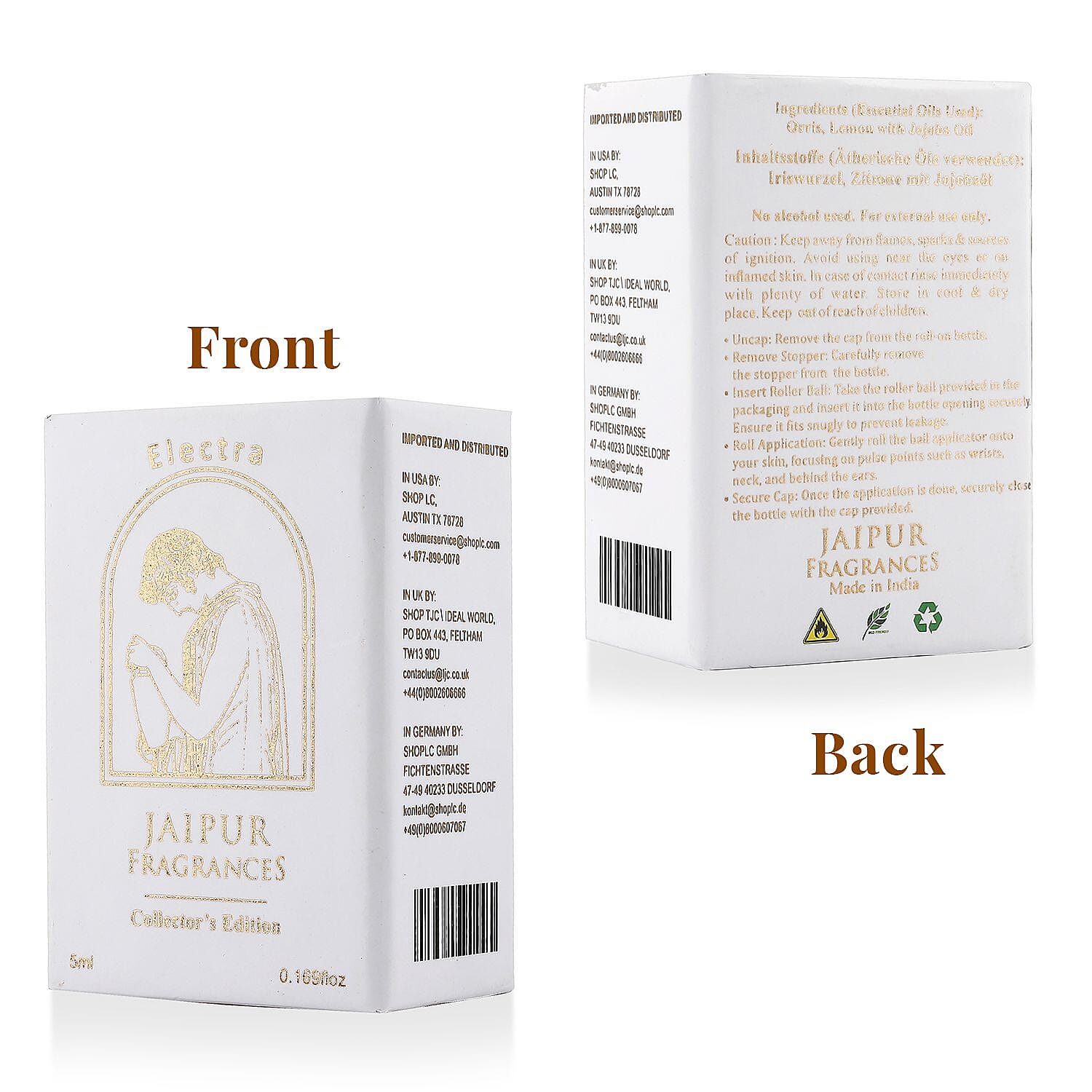 Jaipur Fragrances - 100% Natural Concentrated Perfume Greek Goddess Collection - Electra (5 ml) 7262121 6