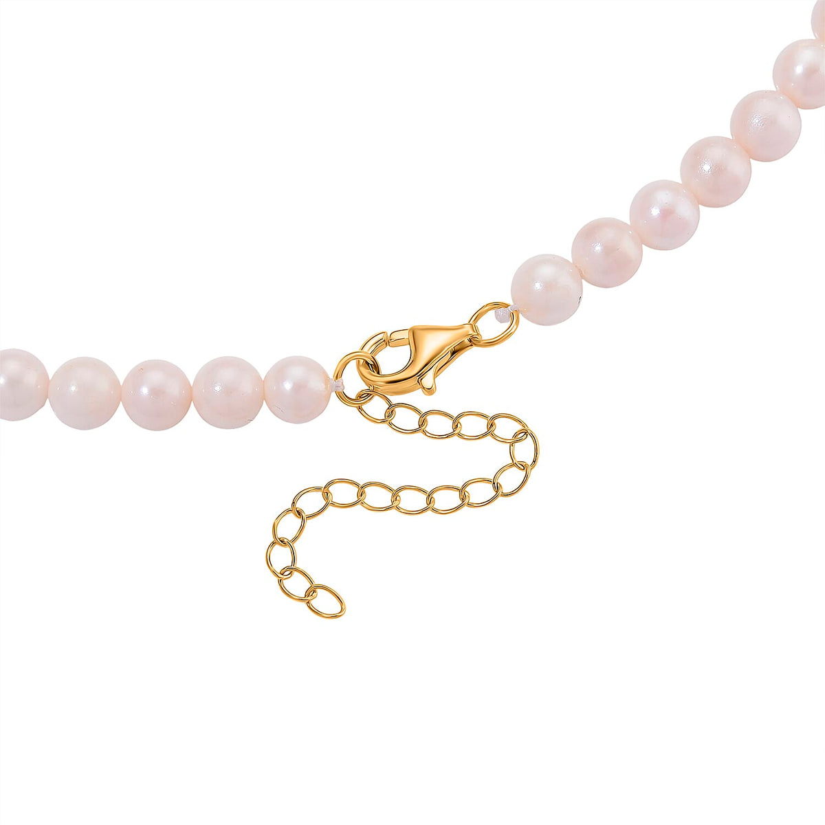 Japanese Akoya Pearl Necklace (Size 20 + 2 Ext) in Yellow Gold Plated Sterling Silver V32534094 7