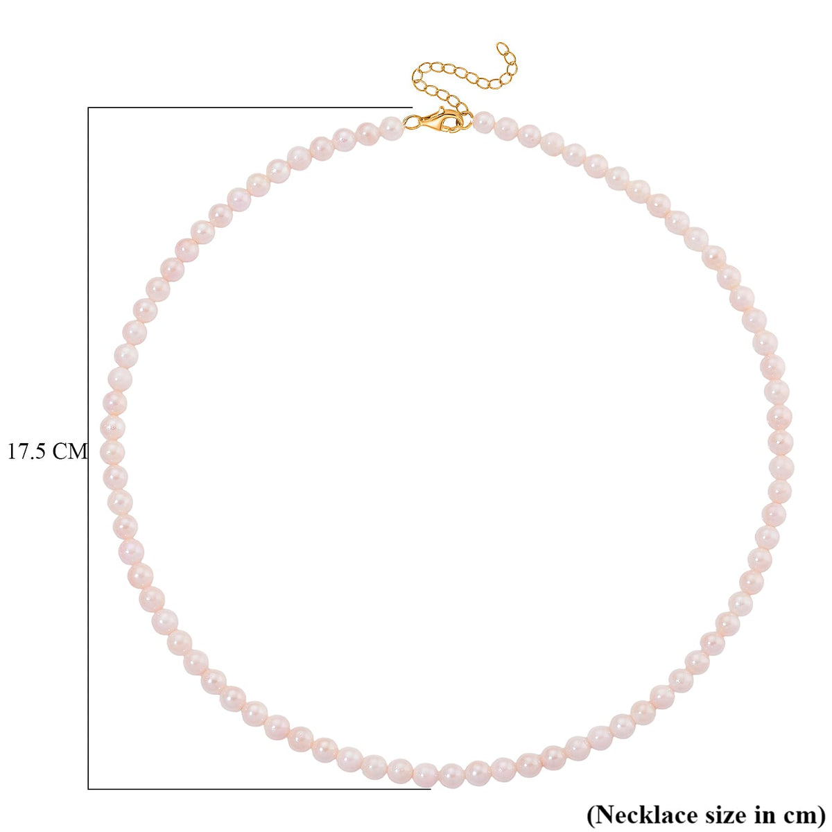 Japanese Akoya Pearl Necklace (Size 20 + 2 Ext) in Yellow Gold Plated Sterling Silver V32534094 11