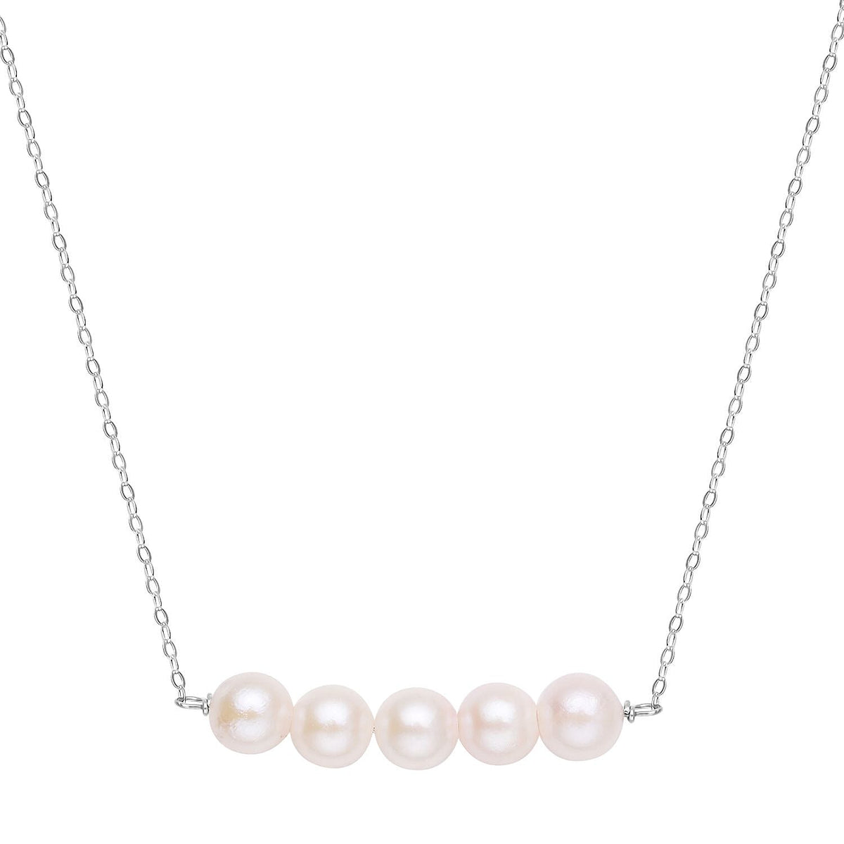 Japanese Akoya Pearl Necklace (Size - 18) in Rhodium Overlay Sterling Silver 7017102 0