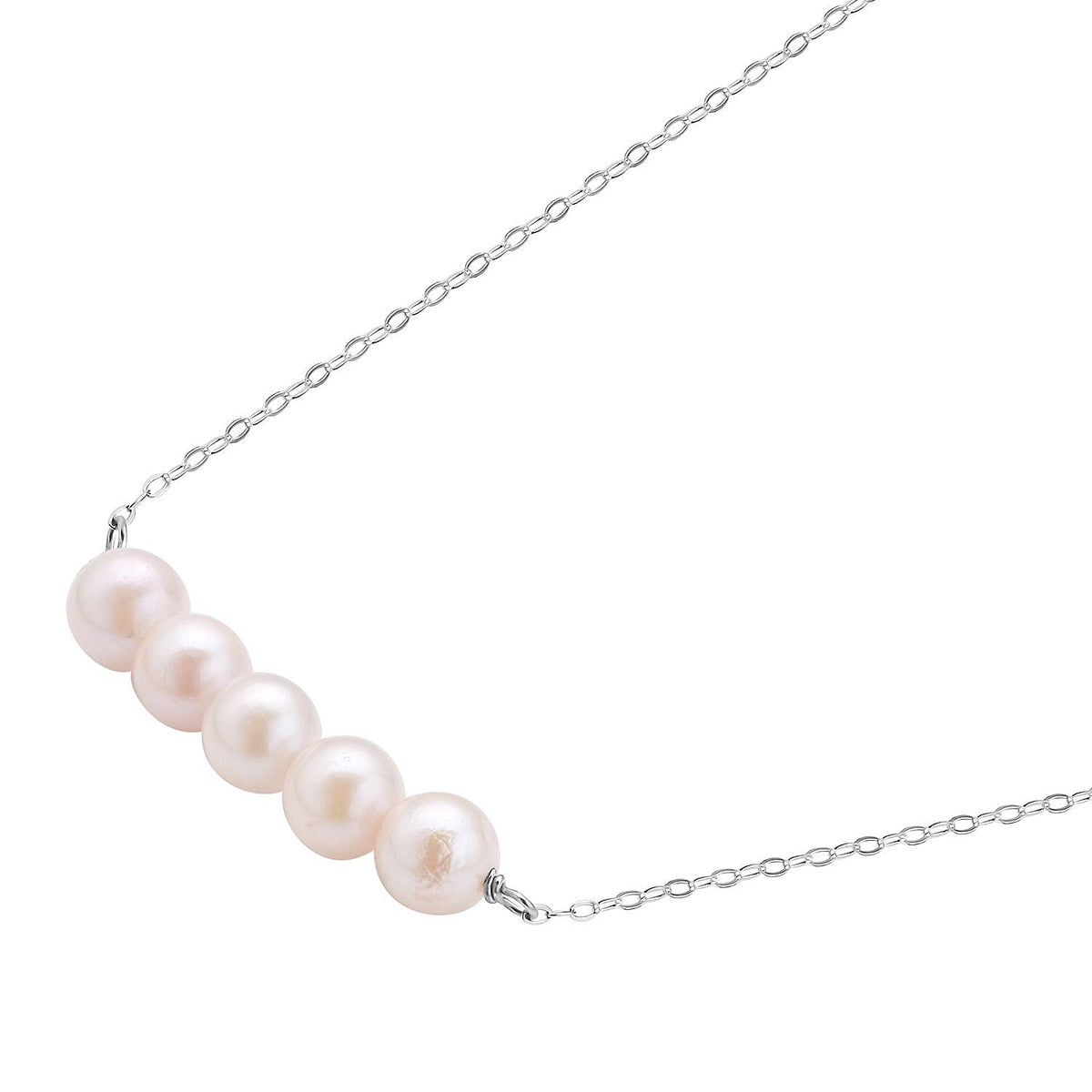 Japanese Akoya Pearl Necklace (Size - 18) in Rhodium Overlay Sterling Silver 7017102 4