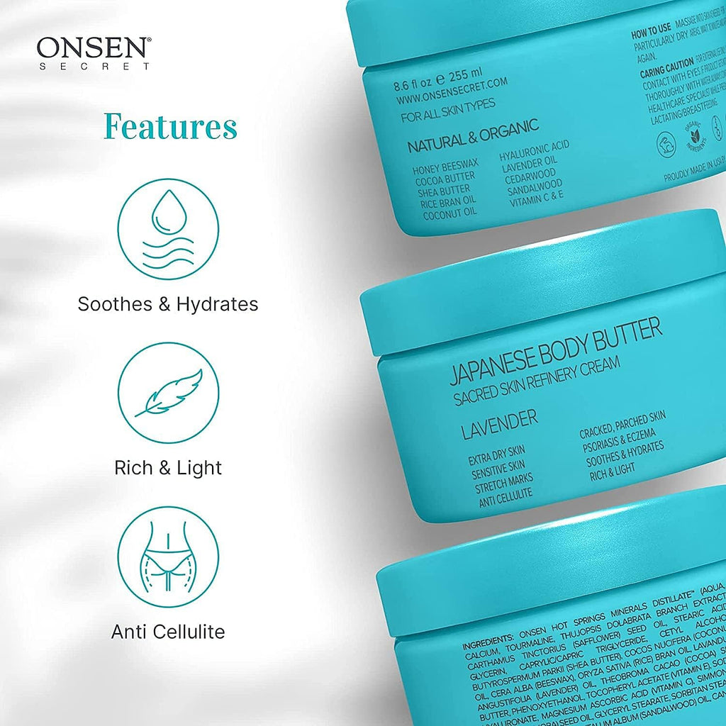 "Japanese Body Butter - Intensified Hdyraton for dry & cracked skin - Lavendar "