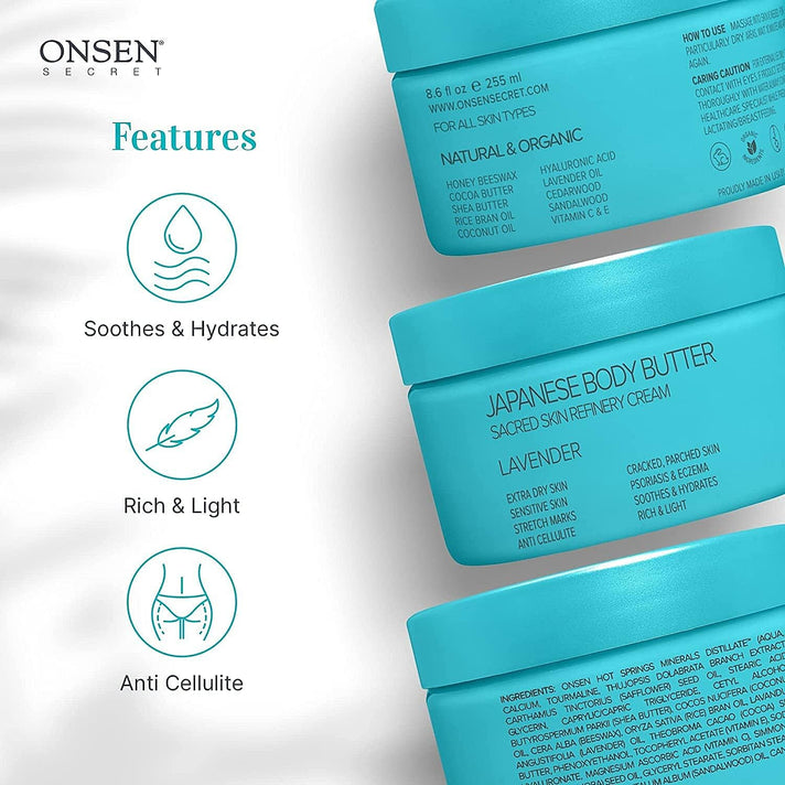 "Japanese Body Butter - Intensified Hdyraton for dry &amp; cracked skin - Lavendar " 8483455 2