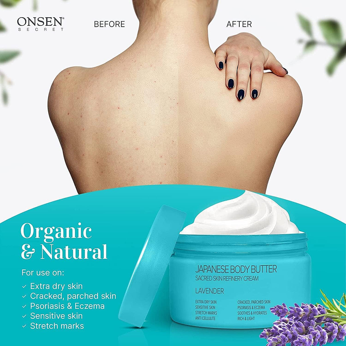 "Japanese Body Butter - Intensified Hdyraton for dry &amp; cracked skin - Lavendar " 8483455 2