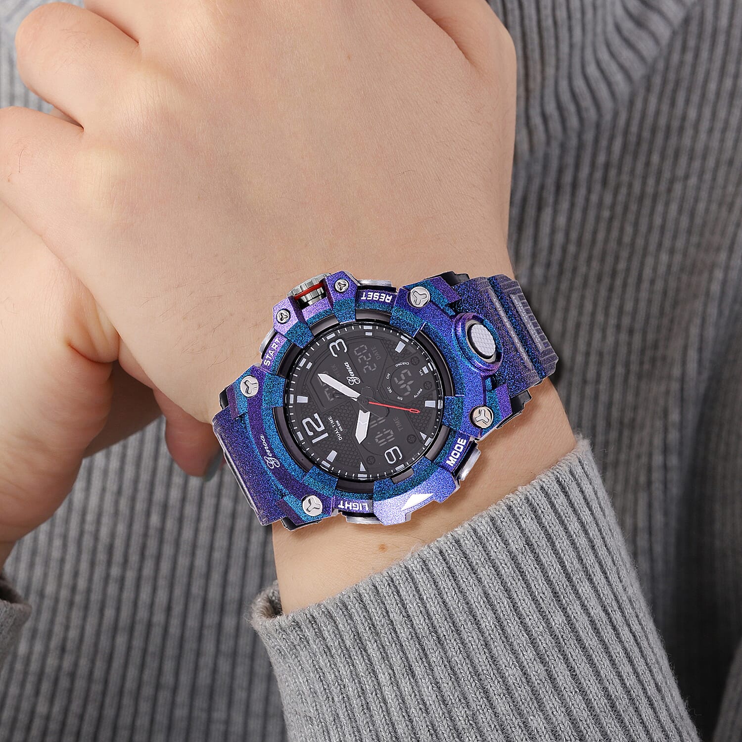 GENOA TIME V2 Japanese Menâ€™s Watch with Camouflage Strap 7809607 3