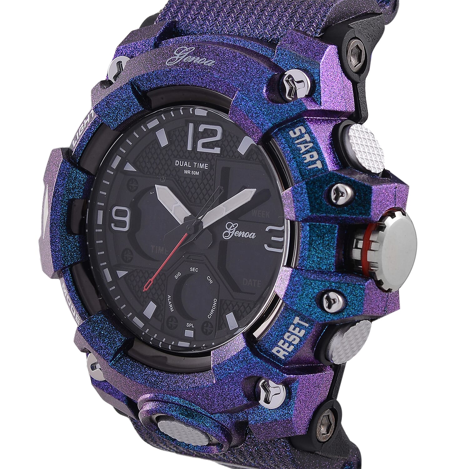 GENOA TIME V2 Japanese Menâ€™s Watch with Camouflage Strap 7809607 4