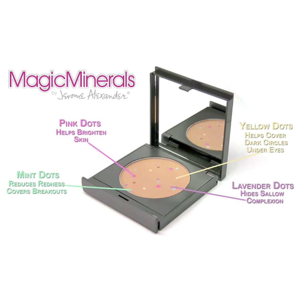 Jerome Alexander - Magic Minerals Conceal, Cover and Correct - All in 1 Powder Foundation - Light with Stubby Brush &amp; Long Length Mascara 7199053 4
