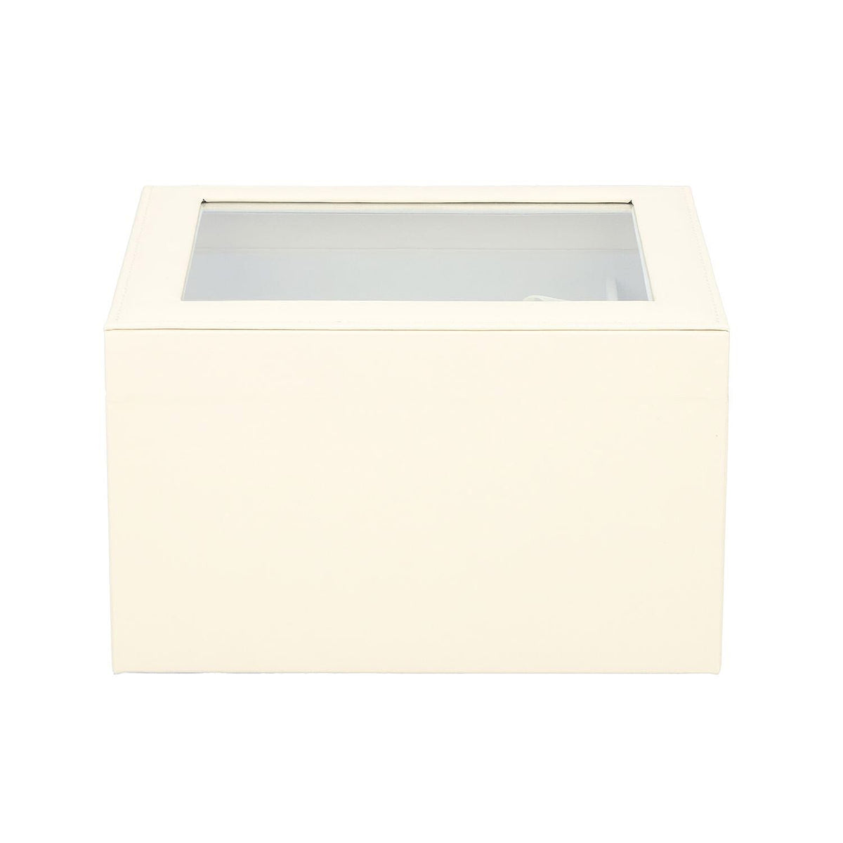 3 Layer Anti-Tarnish Jewellery Box with Transparent Glass Window at Top in Beige V32719625 3