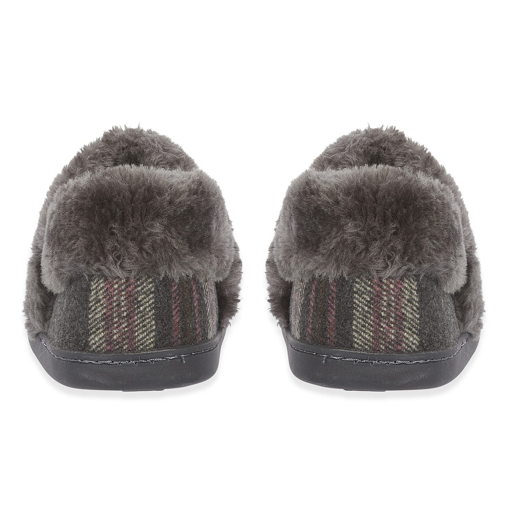 Jo - Joe Heritage Cosy Check Mule With Faux Fur Trim (Size 3) - Pebble 8332314 5
