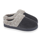 Jo - Joe Trixie Faux Fur Trim Mule Indoor Slippers (Size 4) - Charcoal