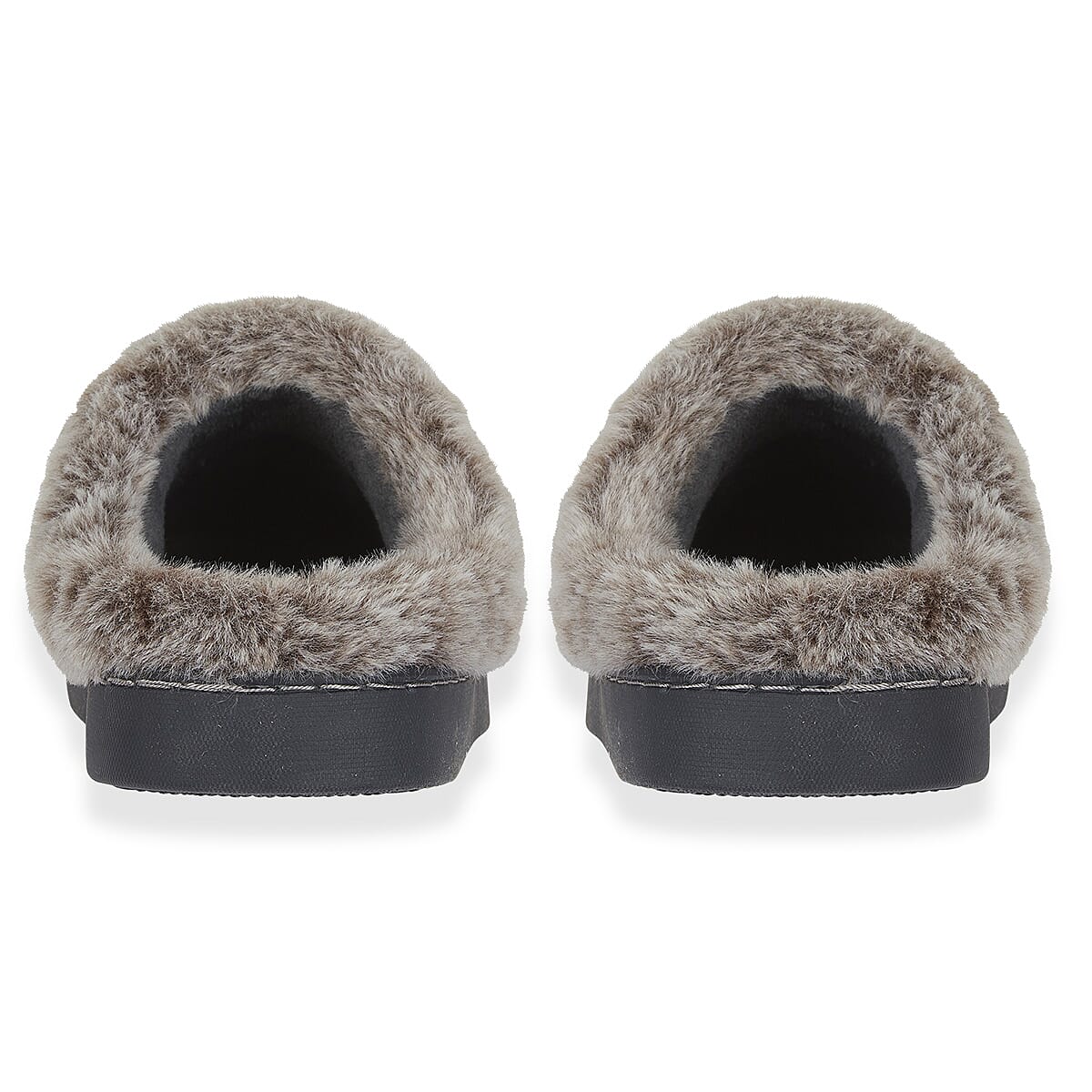 Jo - Joe Trixie Faux Fur Trim Mule Indoor Slippers (Size 4) - Charcoal 8332854 2