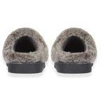Jo - Joe Trixie Faux Fur Trim Mule Indoor Slippers (Size 4) - Charcoal