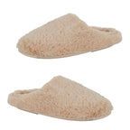 Jo-Joe Callie Womens Faux Fur Mule Slippers (Size 8) - Beige