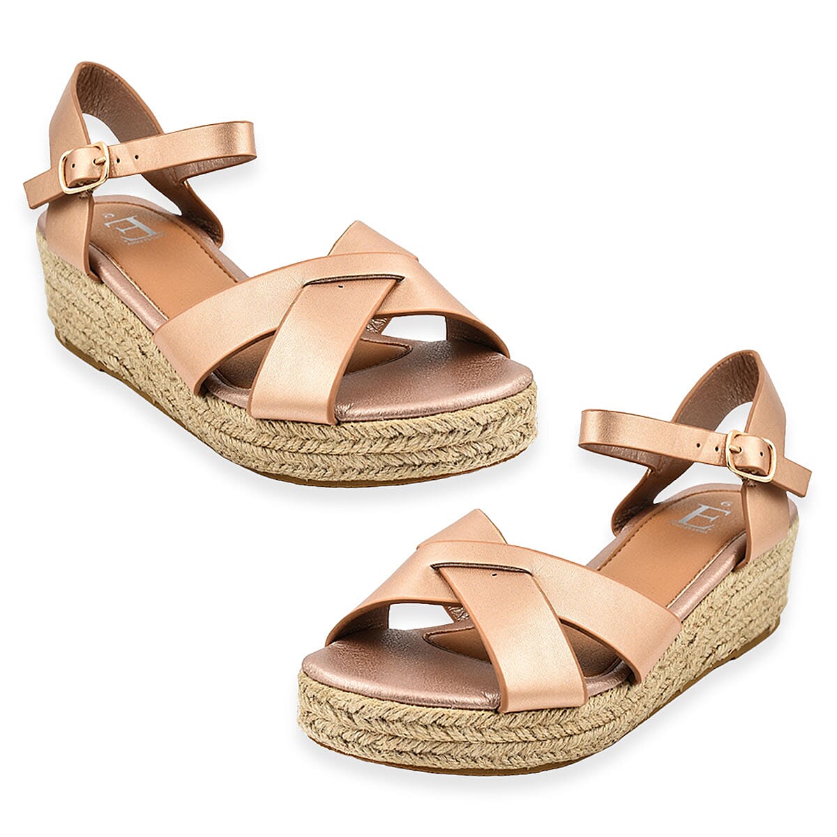 Jo &amp; Joe Sunny Cross Strap Low Platform Wedge Sandal (Size 4) - Rose 7766258 3