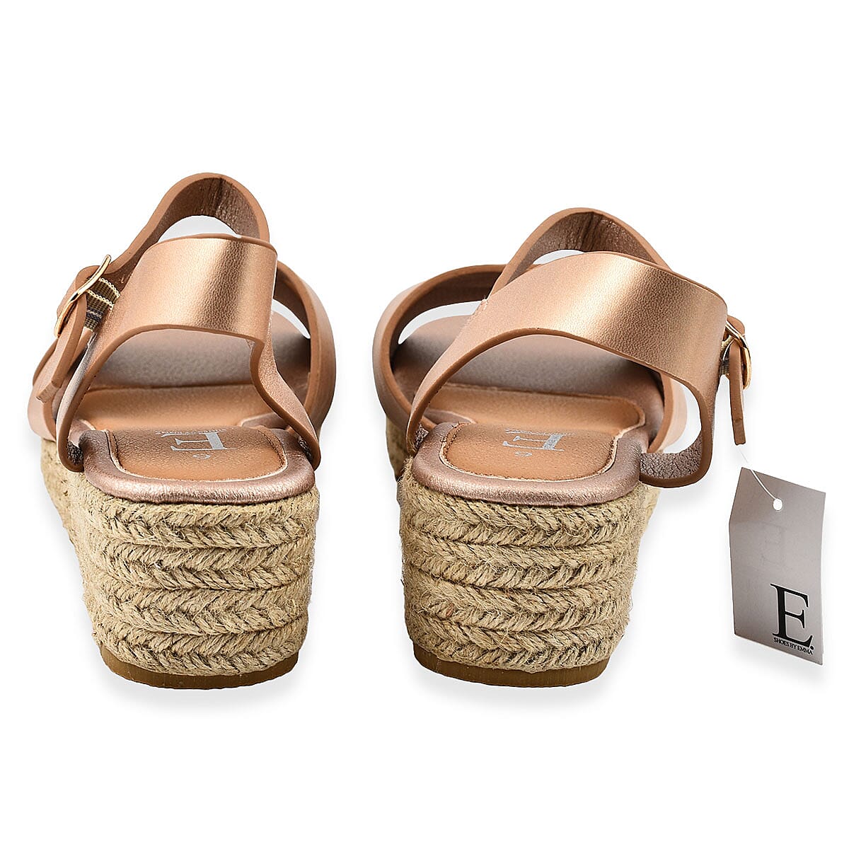 Jo &amp; Joe Sunny Cross Strap Low Platform Wedge Sandal (Size 4) - Rose 7766258 5