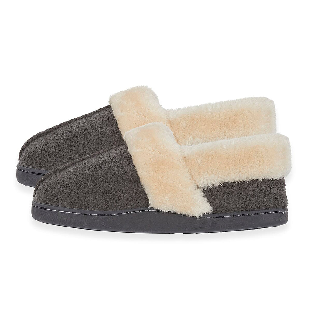 Jo - Joe Ultra Soft Edale Faux Suede BRAEMAR With Sherpa Fur Lining (Size 3) - Grey